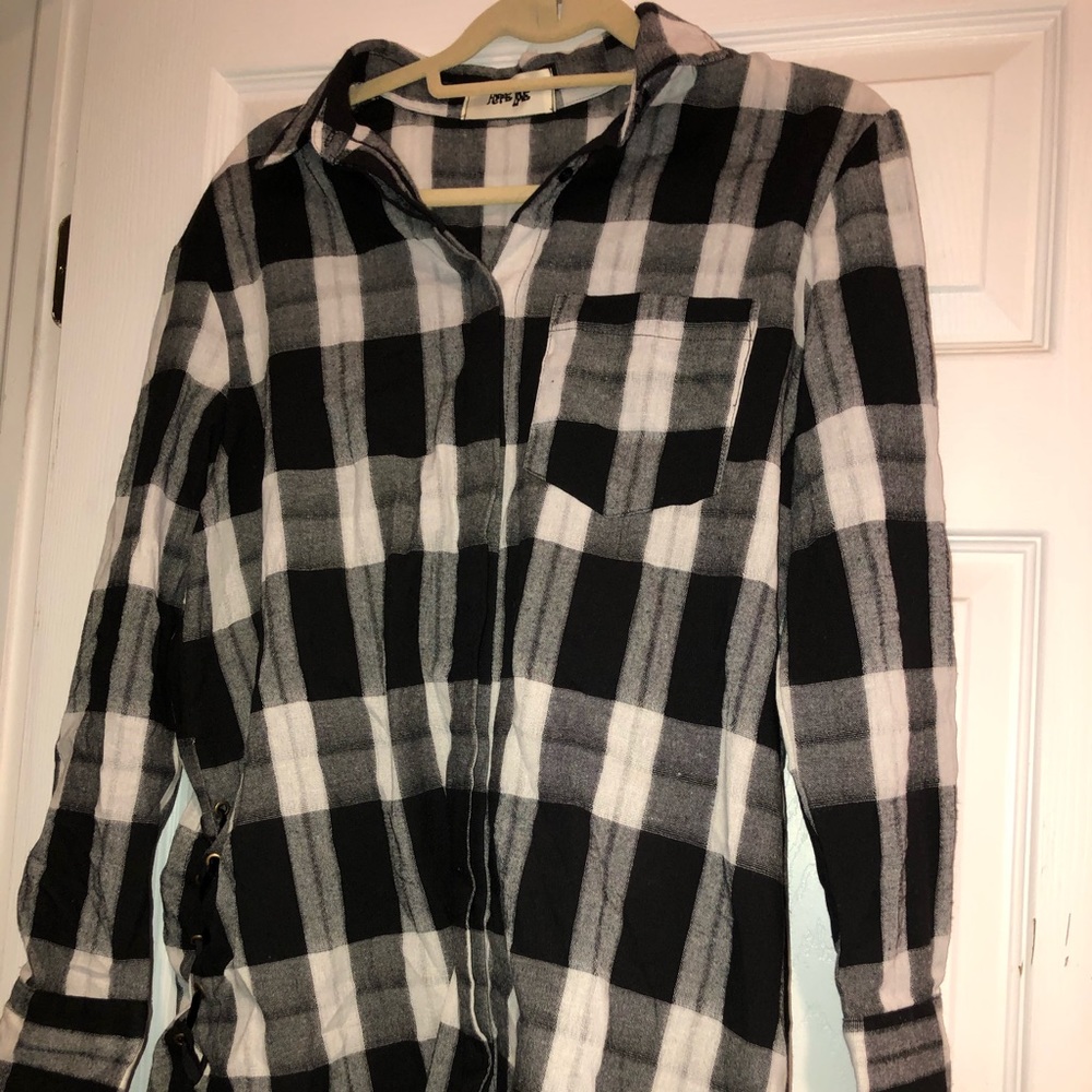 Flannel Dress with tie on side